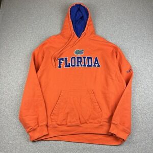 VTG Florida Gators Hoodie Mens XL Orange Embroidered Sweatshirt OVB College Y2K